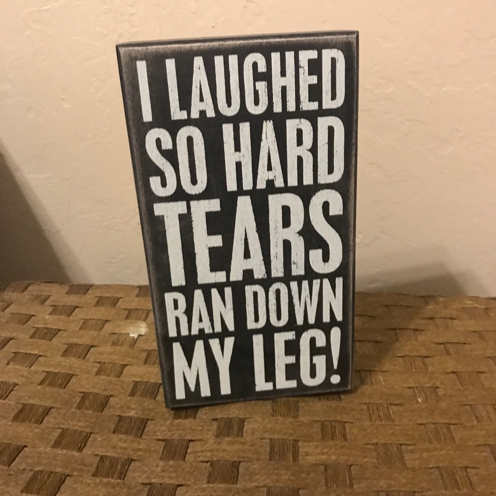 Laugh so hard wood plaque